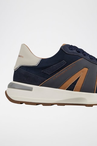 Leren Sneakers - Blauw en bruin