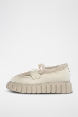 Leren Platform Mocassins Grenelle - Wit