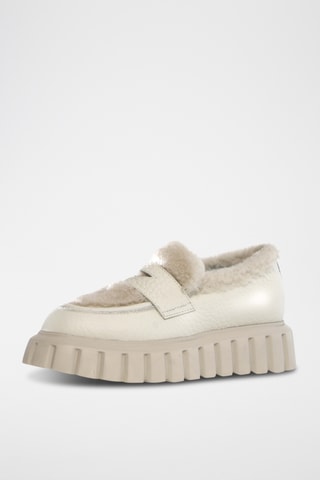 Leren Platform Mocassins Grenelle - Wit