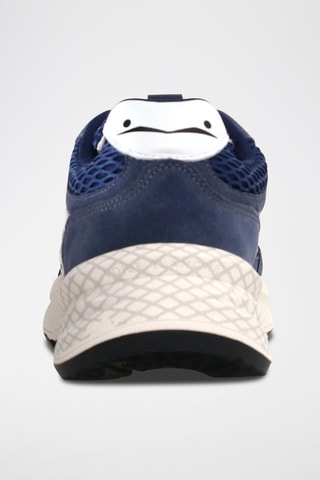 Baskets en nubuck - Blanc et bleu