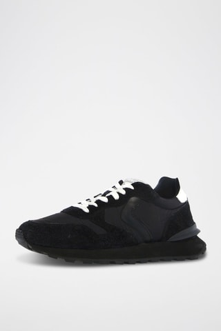 Baskets en cuir Paris Race - Blanc et noir