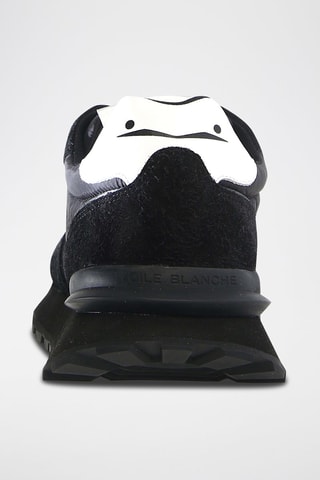 Baskets en cuir Paris Race - Blanc et noir