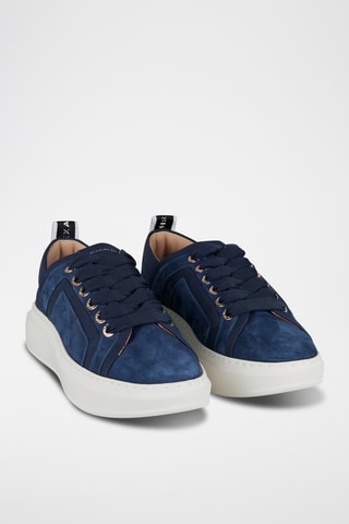 Baskets en cuir Wembley - Bleu