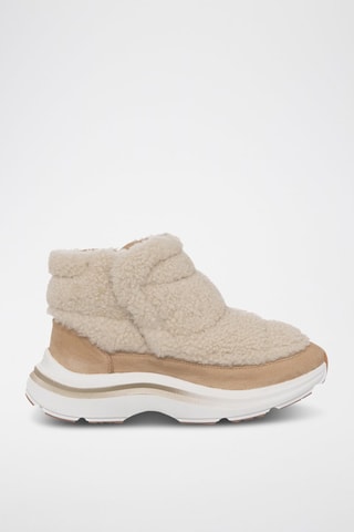 Hoge Leren Sneakers - Beige