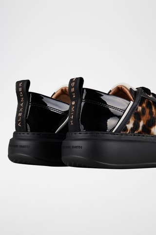 Baskets vernies en cuir Wembley - Noir