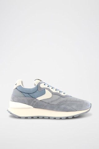 Nubuck Sneakers - Wit en grijs
