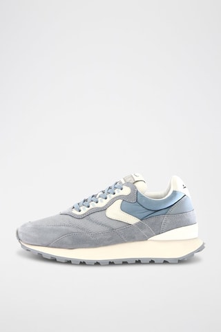 Nubuck Sneakers - Wit en grijs