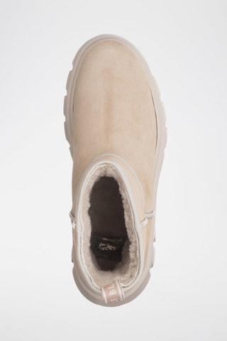 Leren Enkellaarzen - Beige