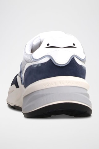 Baskets en cuir - Noir, bleu et gris