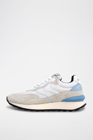 Leren Sneakers - Wit en blauw