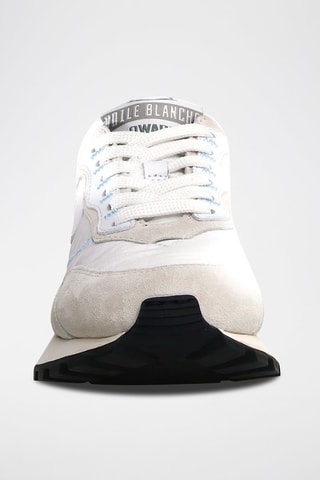 Leren Sneakers - Wit en blauw