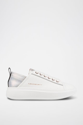 Baskets en cuir - Blanc et gris