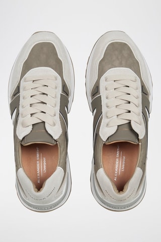 Sneakers Liverpool - Wit en bruin