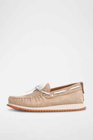 Nubuck Bootschoenen - Beige en goudkleurig