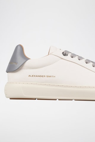 Leren Sneakers Soho - Wit en grijs