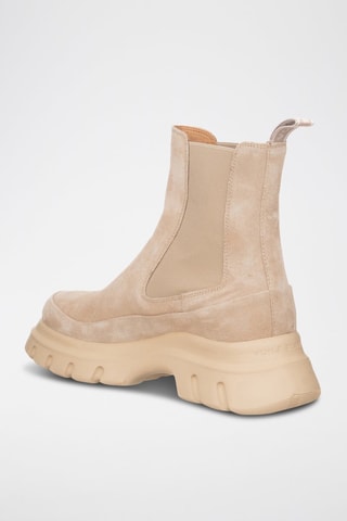 Leren Chelsea Boots - Beige