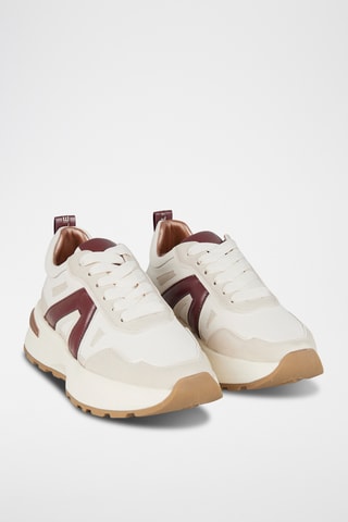 Baskets compensées en cuir Liverpool - Blanc