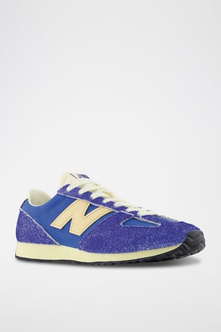 Baskets en nubuck 471 - Bleu cobalt