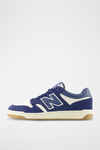 Baskets en nubuck 480 - Bleu marine et blanc