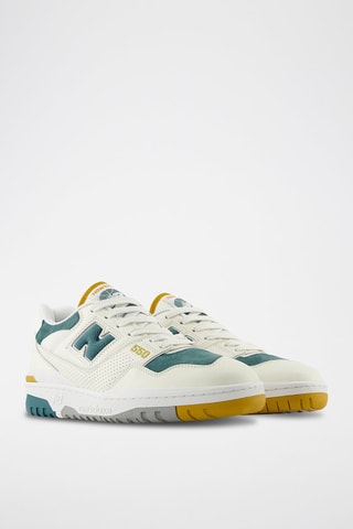 Baskets en cuir 550 - Blanc et bleu cobalt