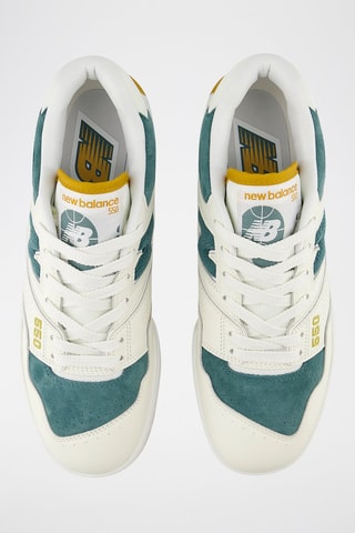 Baskets en cuir 550 - Blanc et bleu cobalt