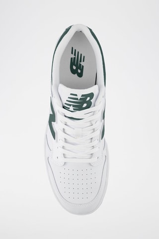 Baskets en cuir 480 - Blanc et vert foncé