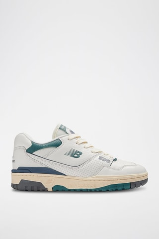 Baskets en cuir 550 - Blanc et vert foncé