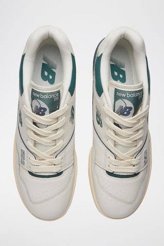 Baskets en cuir 550 - Blanc et vert foncé