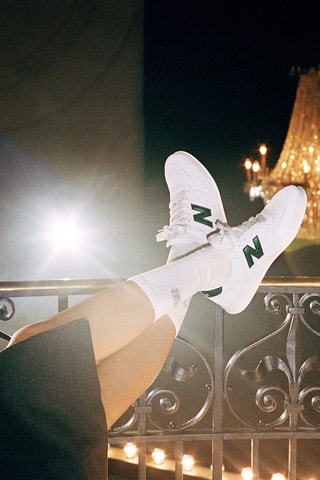 Baskets en nubuck 500 - Blanc et vert