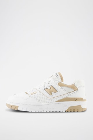 Baskets en cuir 550 - Blanc et doré