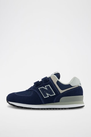 Baskets en nubuck 574 - Bleu marine