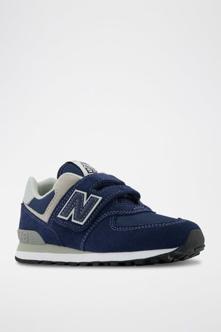 Baskets en nubuck 574 - Bleu marine