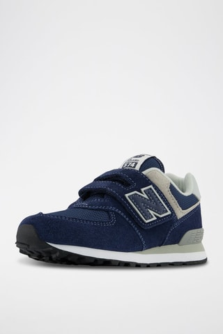 Baskets en nubuck 574 - Bleu marine