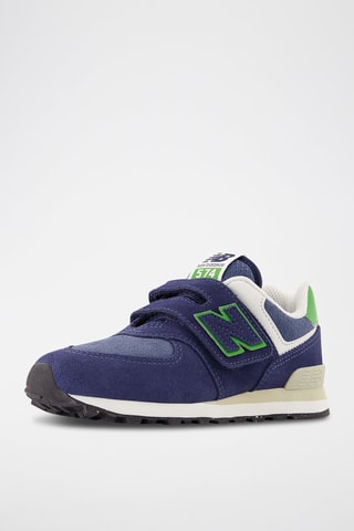 Baskets en nubuck 574 - Bleu marine