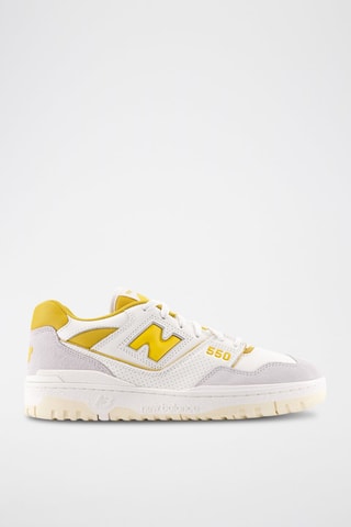 Baskets en cuir 550 - Blanc et jaune