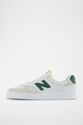 Baskets en cuir 300 - Blanc et vert foncé