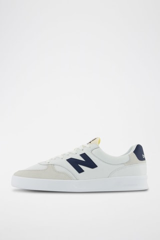 Baskets en cuir 300 - Blanc et bleu marine