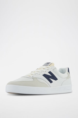 Baskets en cuir 300 - Blanc et bleu marine