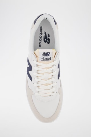 Baskets en cuir 300 - Blanc et bleu marine