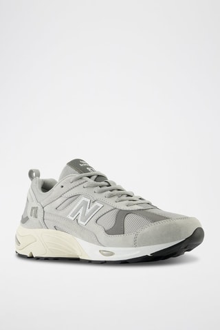 Sneakers en nubuck 878 - Gris clair