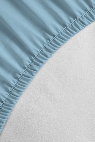 Drap-housse en percale de coton 80 fils/cm² La Beguine - Bleu maya