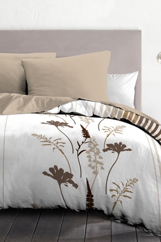 Parure de couette en microfibres 82 g Narjiss - Beige