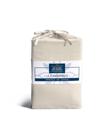 Parure de couette en percale de coton 80 fils/cm² La Flamboyante - Ciel et vert