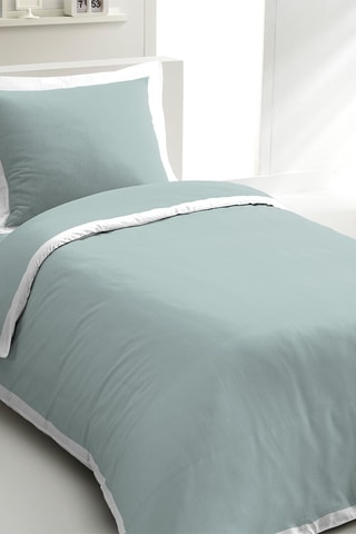 Parure de couette en percale de coton 80 fils/cm² La Melomane - Vert d'eau