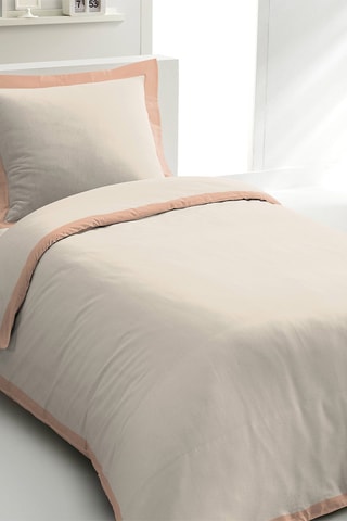 Parure de couette en percale de coton 80 fils/cm² La Melomane - Beige
