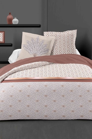 Parure de couette en coton 57 fils/cm² Louxor - Beige