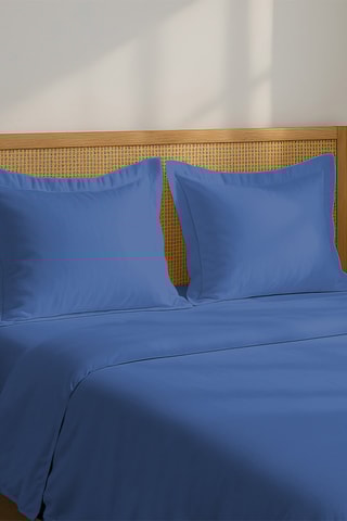 Drap plat en percale de coton 80 fils/cm² La Beguine - Indigo