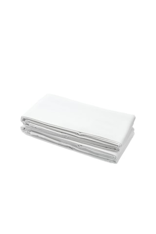 Drap plat en microfibre 82 fils/cm² - Blanc