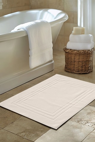 Tapis de bain Uni - Ecru - 60 x 90 cm
