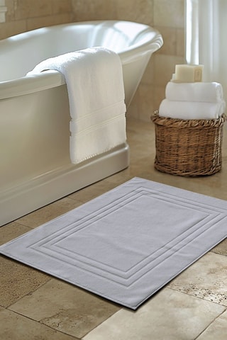 Tapis de bain Uni - Gris clair - 60 x 90 cm